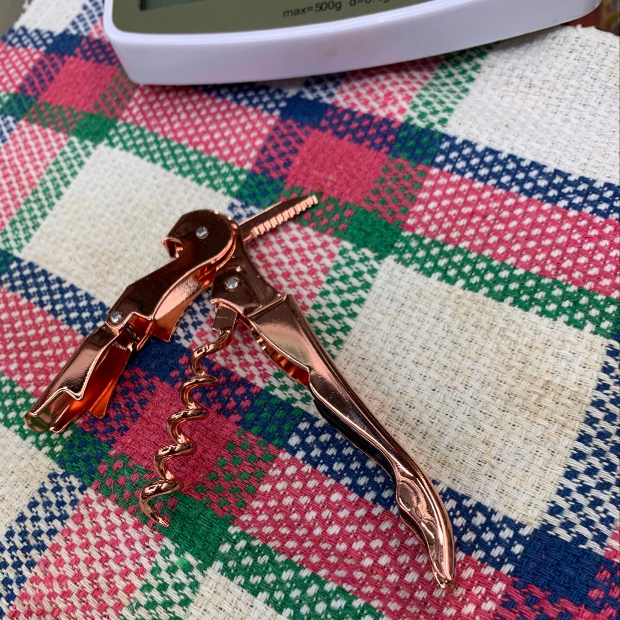 镀彩金海马开瓶器，多功能红酒开。