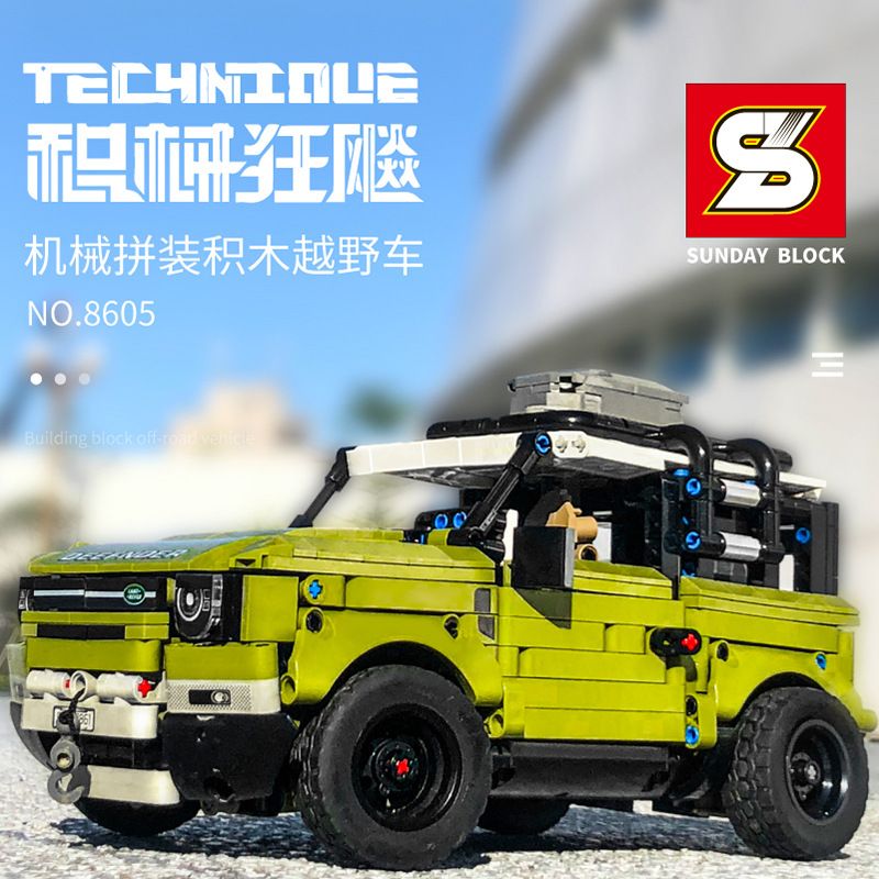 S brand Jiazhi 8605 science and technology series SUV model boy assembly insert small particle blocks toy decorations thumbnail