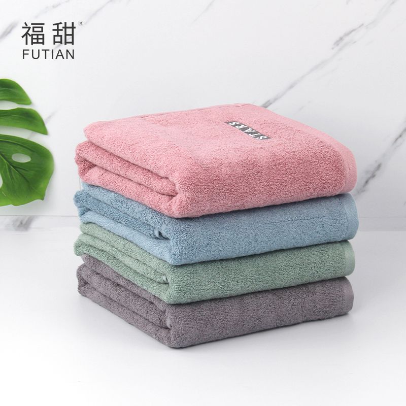 义乌好货-福甜-新款竹纤维成人家用情侣高档浴巾 柔软亲肤不掉毛浴巾细节图