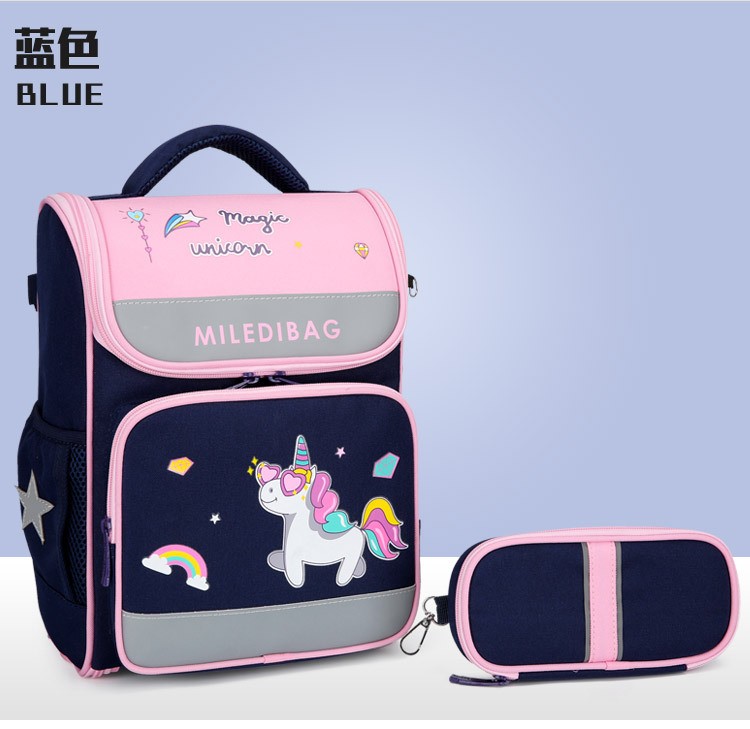 Cross-border foreign trade schoolbag, Russian space bag, primary school schoolbag, children can open and reduce the burden detail image 5