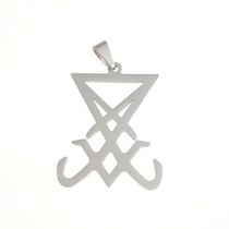 Europe and the United States cross-border goods Lucifer seal vintage stainless steel necklace fashion personality pendant