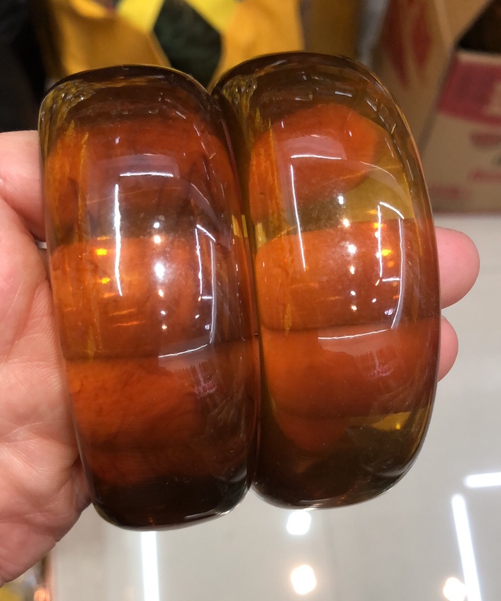 蜜蜡手镯（琥珀色） 韩式 浪漫 琪通 饰品