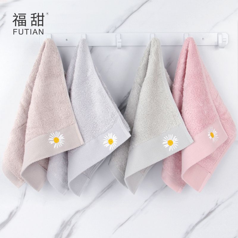 Yiwu Quality Products - Futian - Bamboo Fiber Daisy Children's Towels, Comfortable and Soft Face Towels, Children's skin-Friendly Face Towels, Absorbent Small Towels