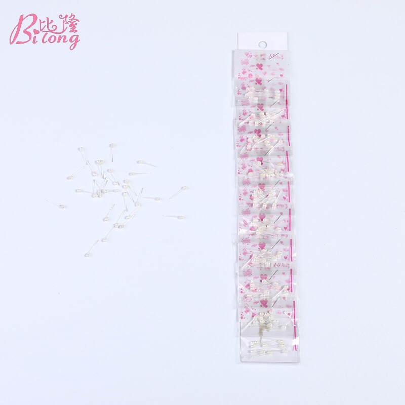 Ear sticks, plastic pearls, mini beads, rice beads, anti-allergy rubber needles, Bilon -13 detail image 3