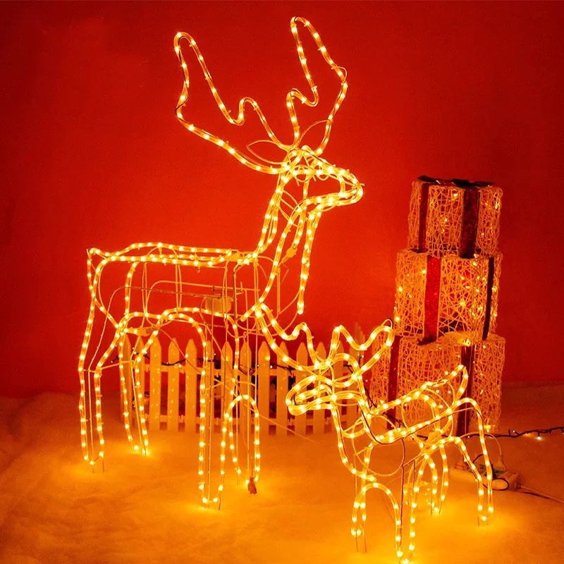 led灯带摇头鹿彩灯户外防水亮化圣诞节装饰灯细节图