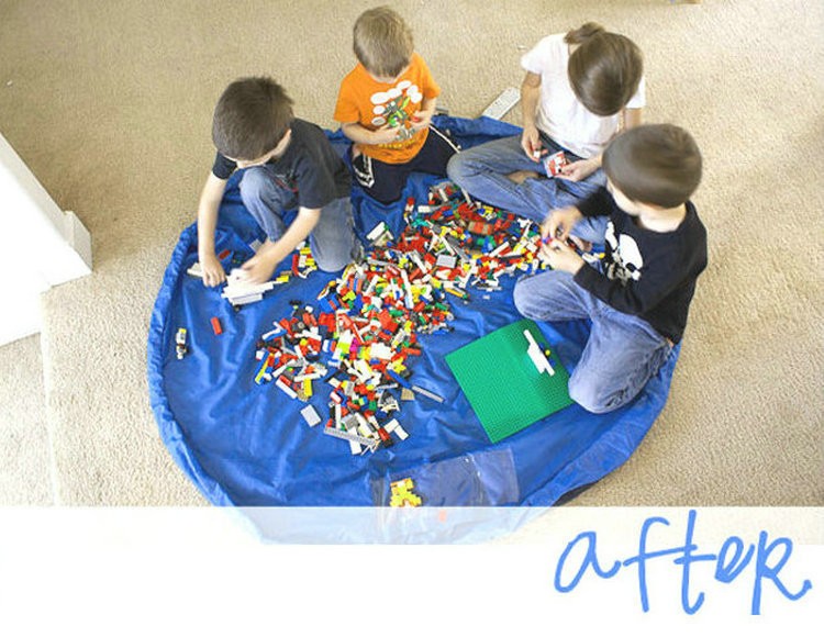 TS防水大容量一秒快速整理袋便携束口抽绳地垫两用 摆地摊收纳袋详情图4