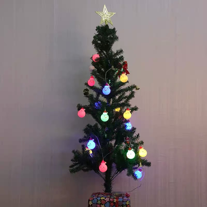 LED圣诞节装饰彩灯串灯圣诞树灯饰雪人老人星星灯细节图