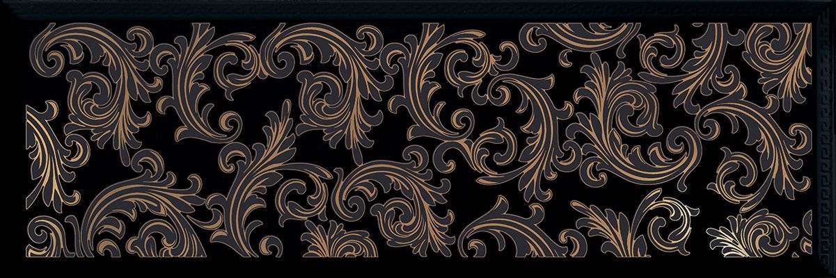 SOLID GOLD ceramic tile from Imported Italian luxury brand VERSACE in milky white and black thumbnail