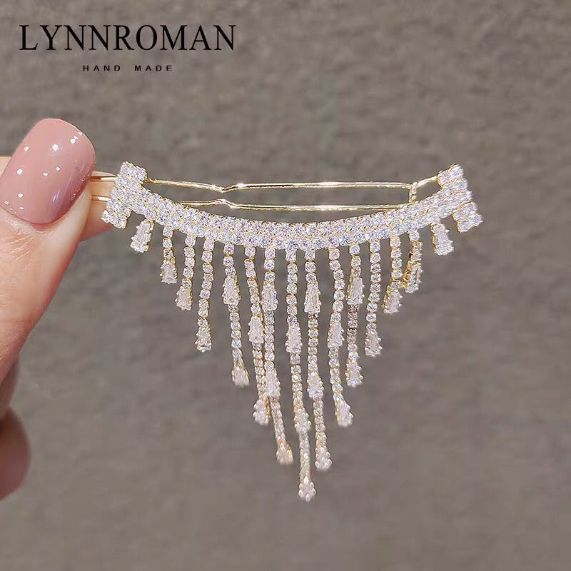 Zircon tassel frog hairpin thumbnail
