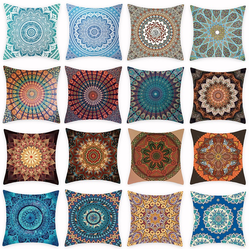 亚马逊热销几何印花抱枕套靠垫 沙发椅子靠背厂家直销支持定制详情图1