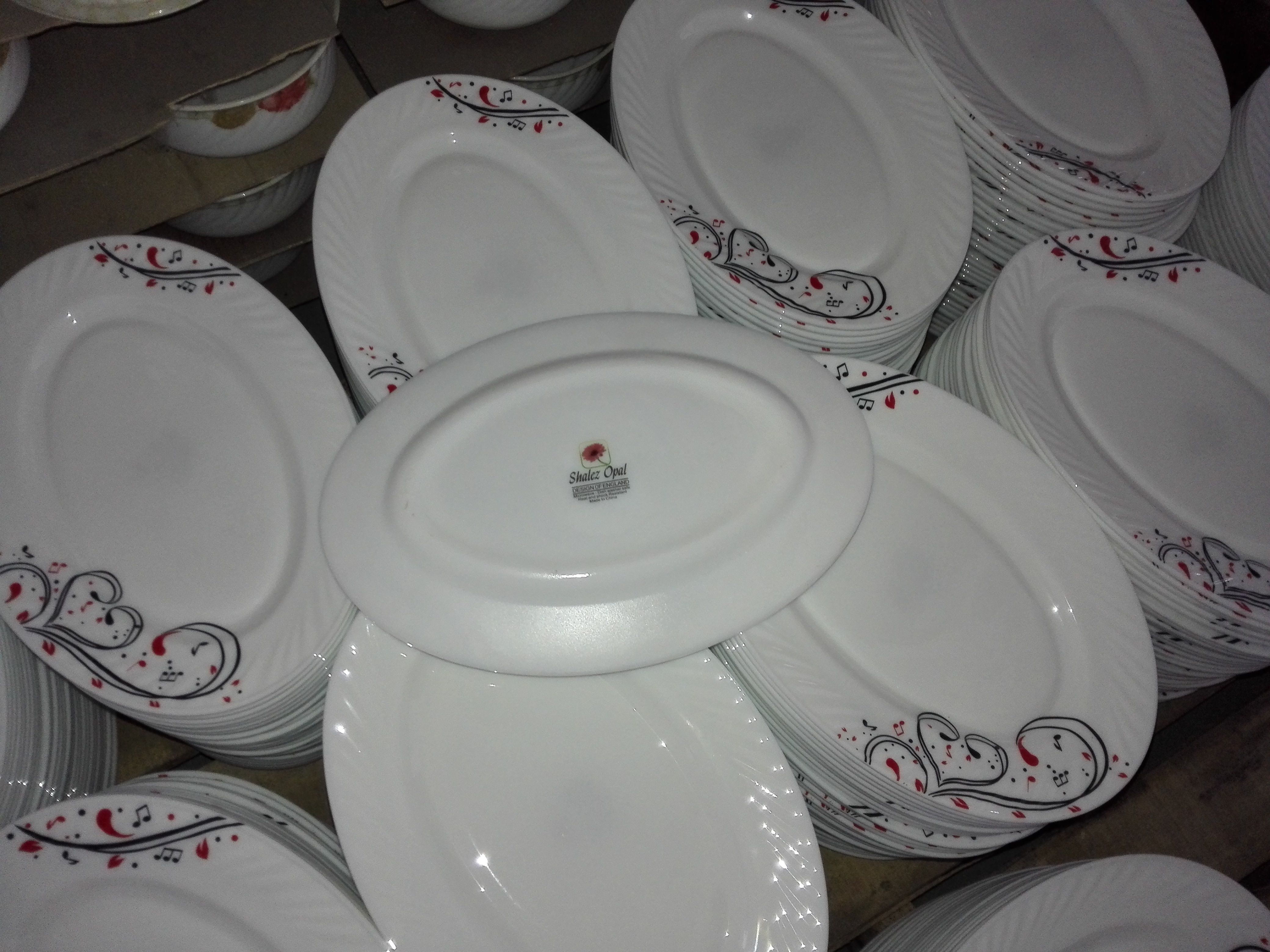 fish plate义乌好货鱼盘玻璃盘水果盘-10寸腰盘 oval plate产品图