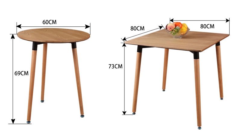 伊姆斯桌子烤漆面实木脚桌子长桌方桌圆桌都有详情图8
