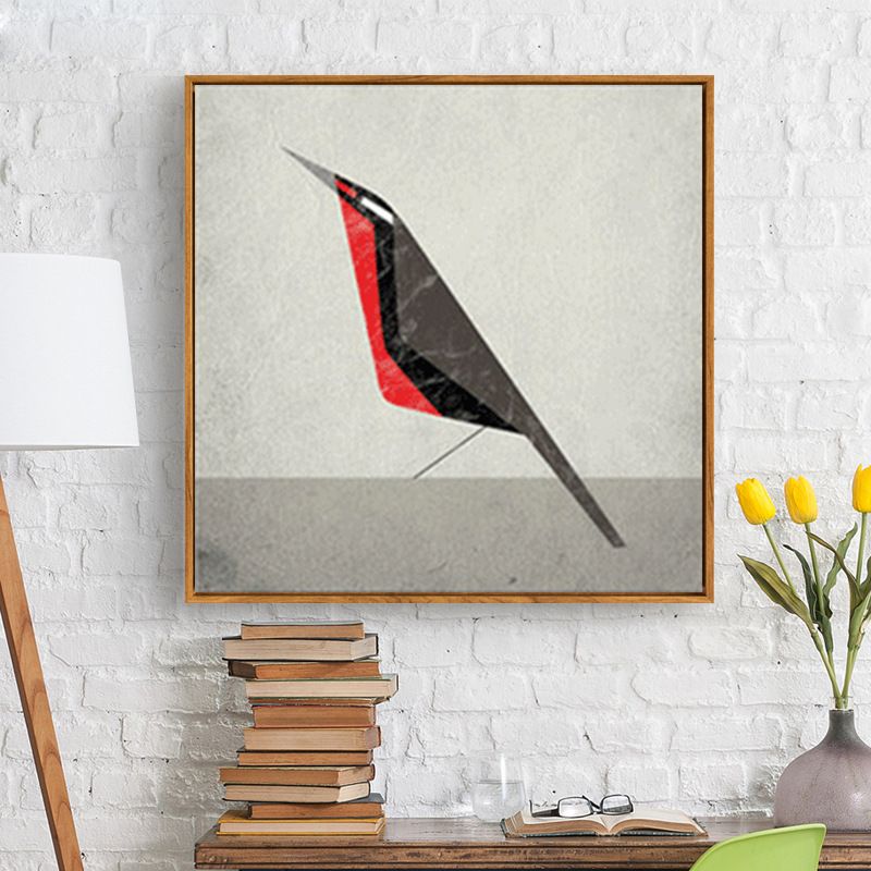 Shengshi Nordic living room decorative paintings, modern and simple dining room wall paintings, murals, sofa background wall paintings, bird paintings, retro style Specification image