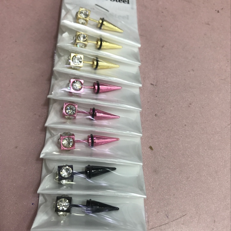 Stainless steel stud earrings are stylish and elegant thumbnail