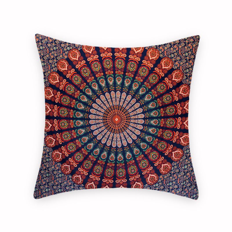 亚马逊热销几何印花抱枕套靠垫 沙发椅子靠背厂家直销支持定制白底实物图