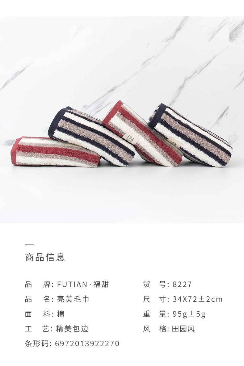 Yiwu Good Goods - Futian - Vertical Stripe Towel Absorbent Couple Face Towel Fashion Men And Women Face Towel undefined