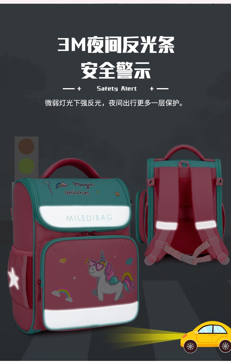 Cross-border foreign trade schoolbag, Russian space bag, primary school schoolbag, children can open and reduce the burden detail image 9