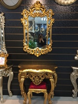 厂家直销欧式雕花酒店别墅玄关装饰镜子镜台