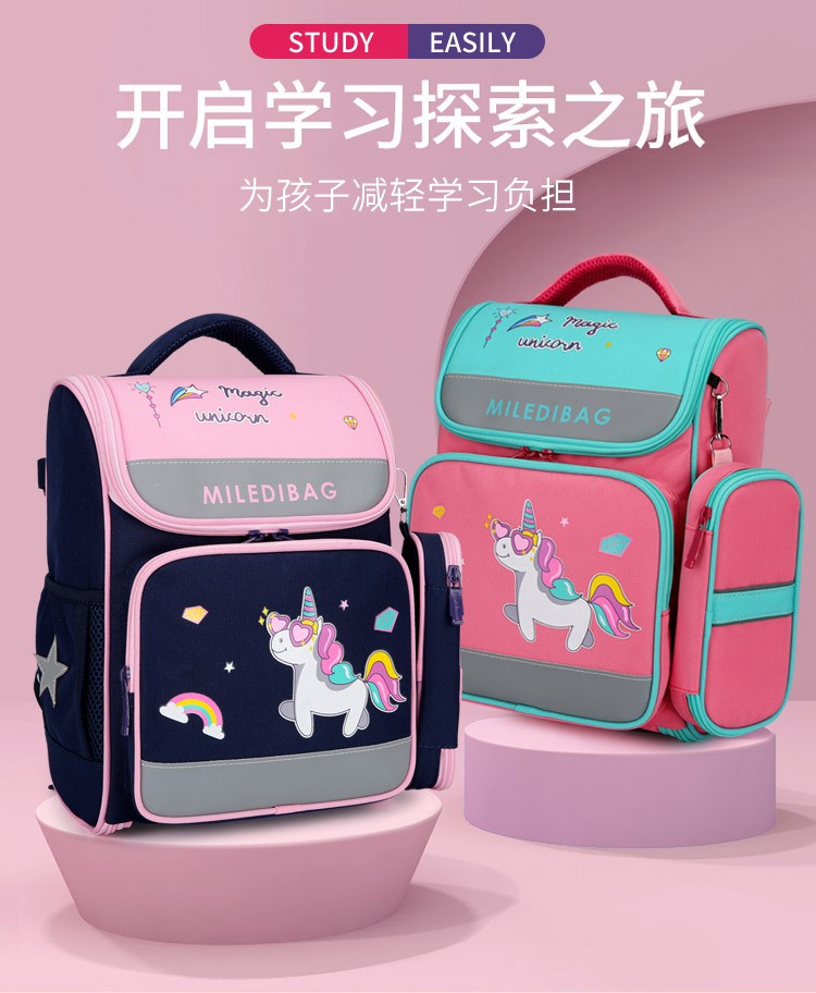 Cross-border foreign trade schoolbag, Russian space bag, primary school schoolbag, children can open and reduce the burden detail image 2
