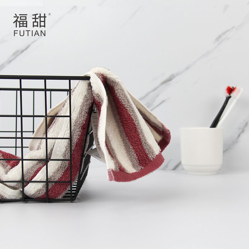 Yiwu Good Goods - Futian - Vertical Stripe Towel Absorbent Couple Face Towel Fashion Men And Women Face Towel Application Scenario