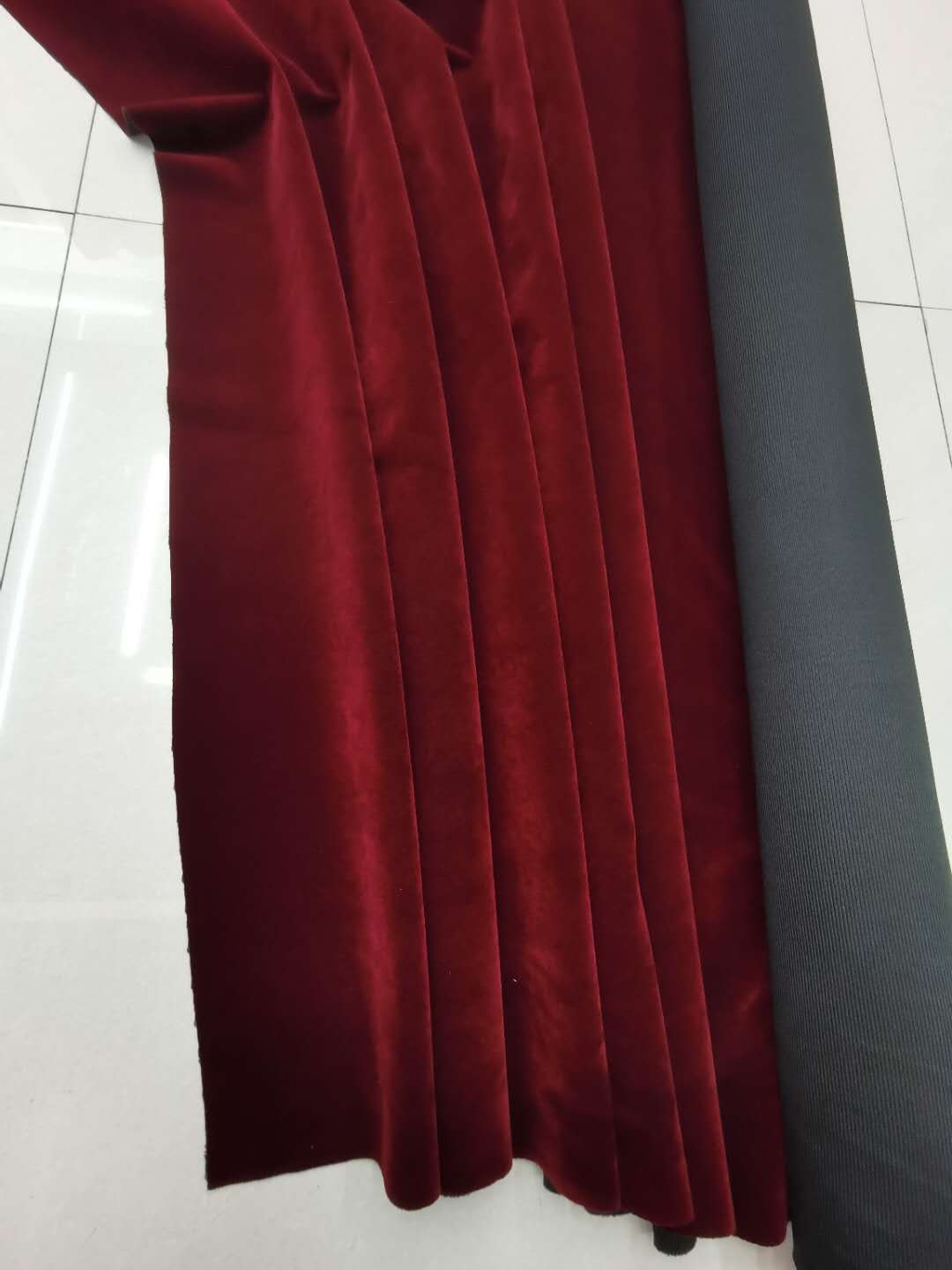 酒红色绒布面料适用夹子头饰发夹小仙女潮韩国网红超仙大蝴蝶结