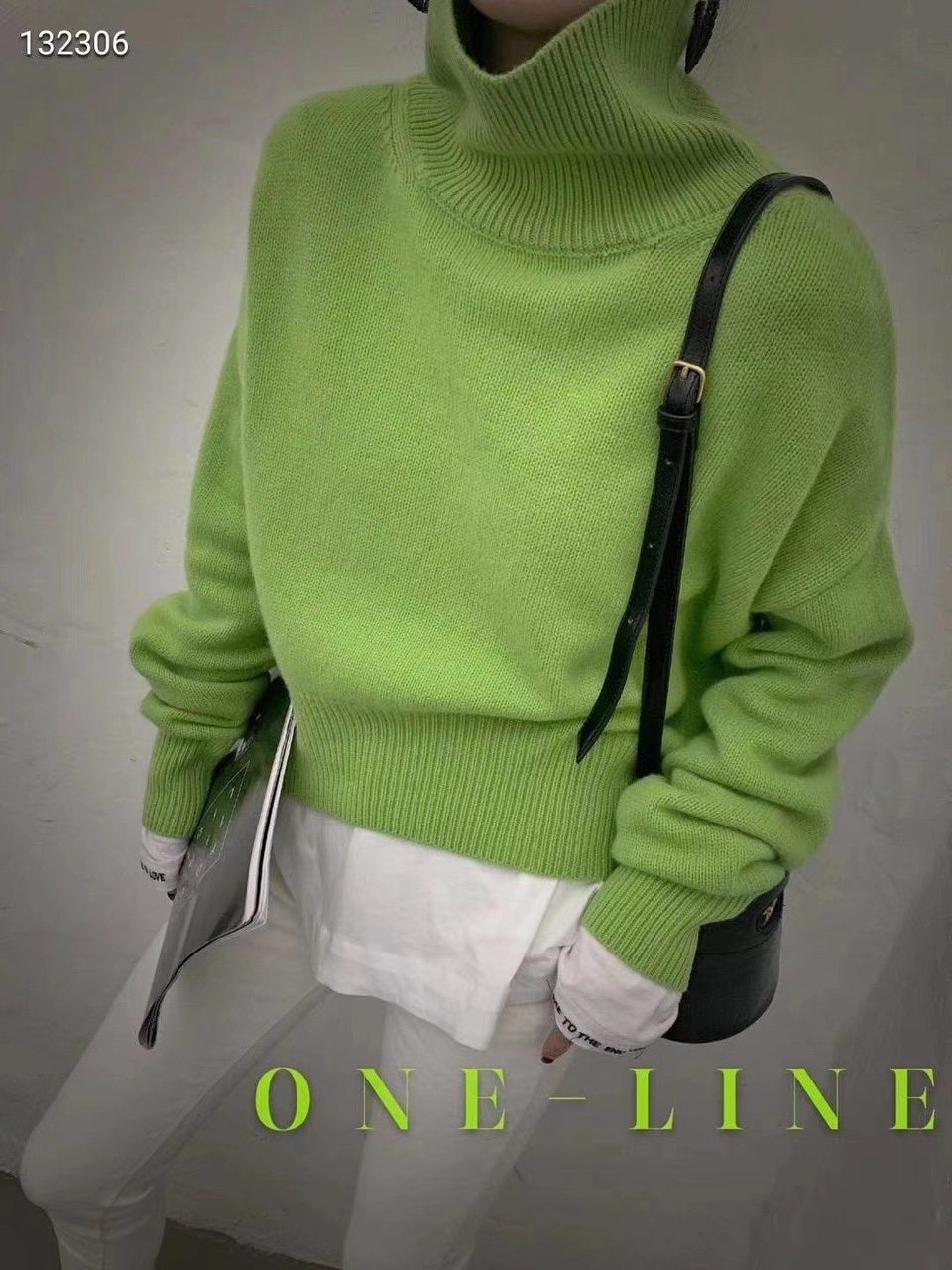 Cashmere sweater green thumbnail