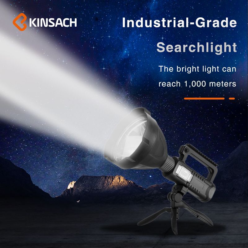 Flashlight strong light outdoor charging super bright portable bracket long range Marine searchlight douyin the same xenon lamp