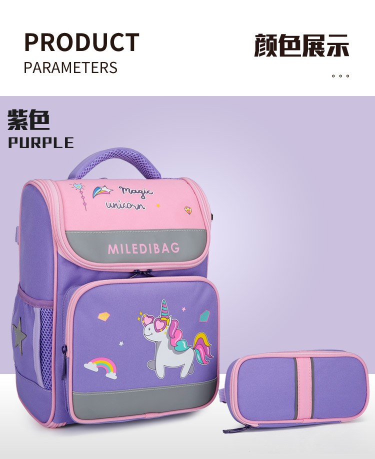 Cross-border foreign trade schoolbag, Russian space bag, primary school schoolbag, children can open and reduce the burden detail image 3