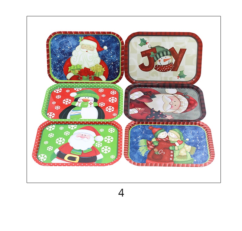 圣诞创意马口铁长盘水果点心盘儿童卡通餐盘托盘详情图9