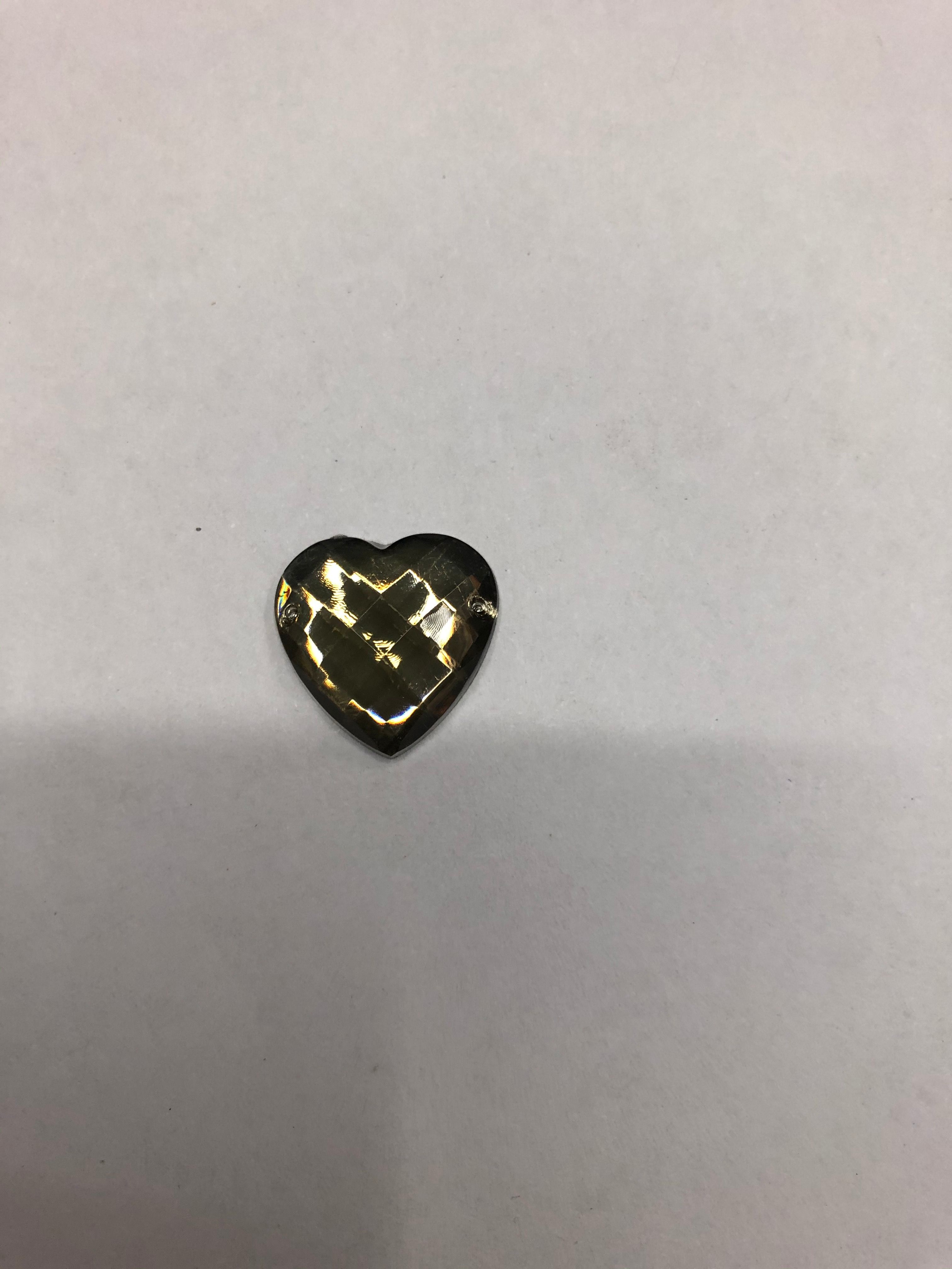 透明灰16mm桃心