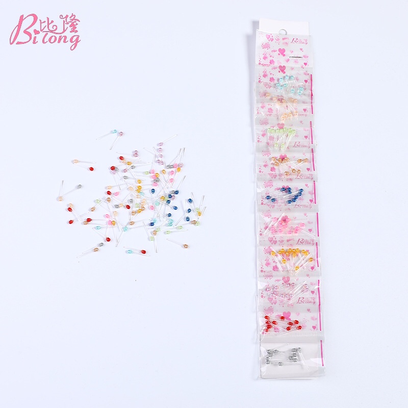 Ear sticks, plastic pearls, mini beads, rice beads, anti-allergy rubber needles, Bilon -13 details Picture