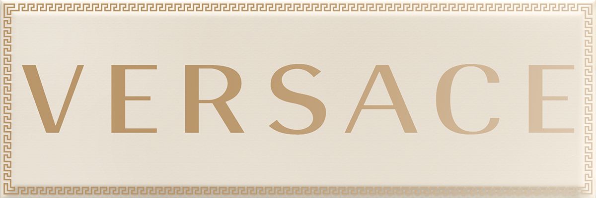 SOLID GOLD ceramic tile from Imported Italian luxury brand VERSACE is signed in milky white thumbnail