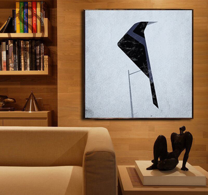 Shengshi Nordic living room decorative paintings, modern and simple dining room wall paintings, murals, sofa background wall paintings, bird paintings, retro style Item Picture