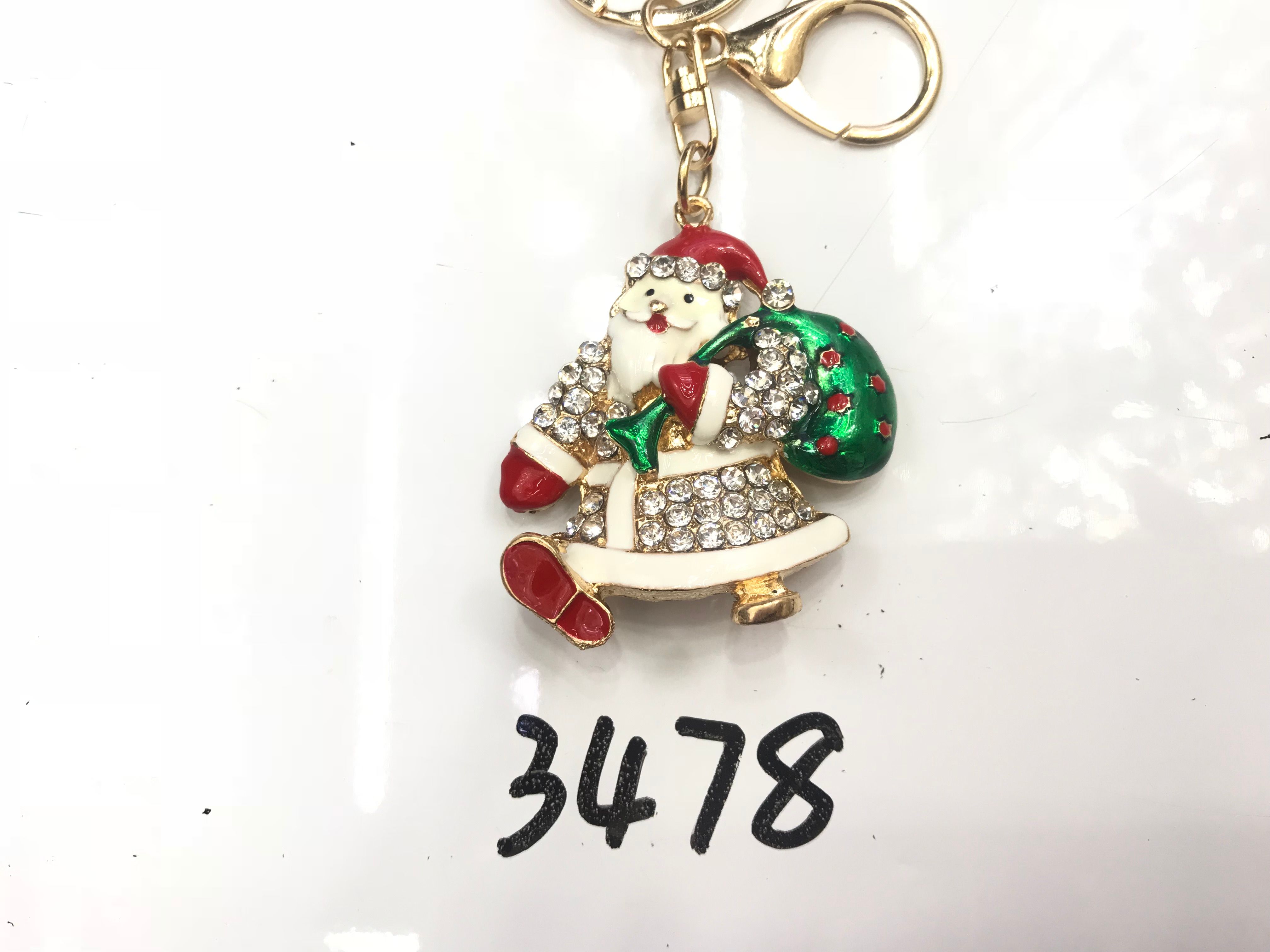 热卖新品圣诞系列钥匙扣挂件合金汽车挂件配饰