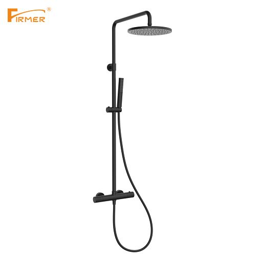 FIRMER copper material, light luxury style, high-quality bathroom shower faucet set, retractable showerhead details Picture