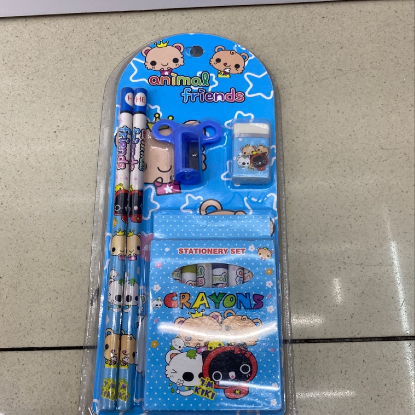 Wangsheng Stationery Office Culture Learning Student Crayon Stationery Set 002
