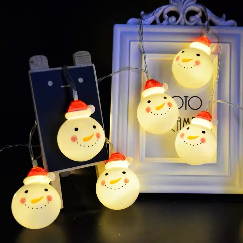 LED圣诞节装饰彩灯串灯圣诞树灯饰雪人老人星星灯图