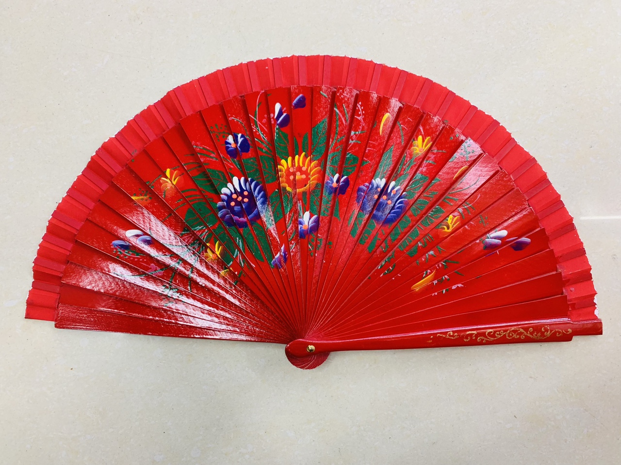 国潮9寸单面平板扇 扇子折扇中国风舞蹈扇女夏季折叠扇古装日式小复古布古典古风折扇