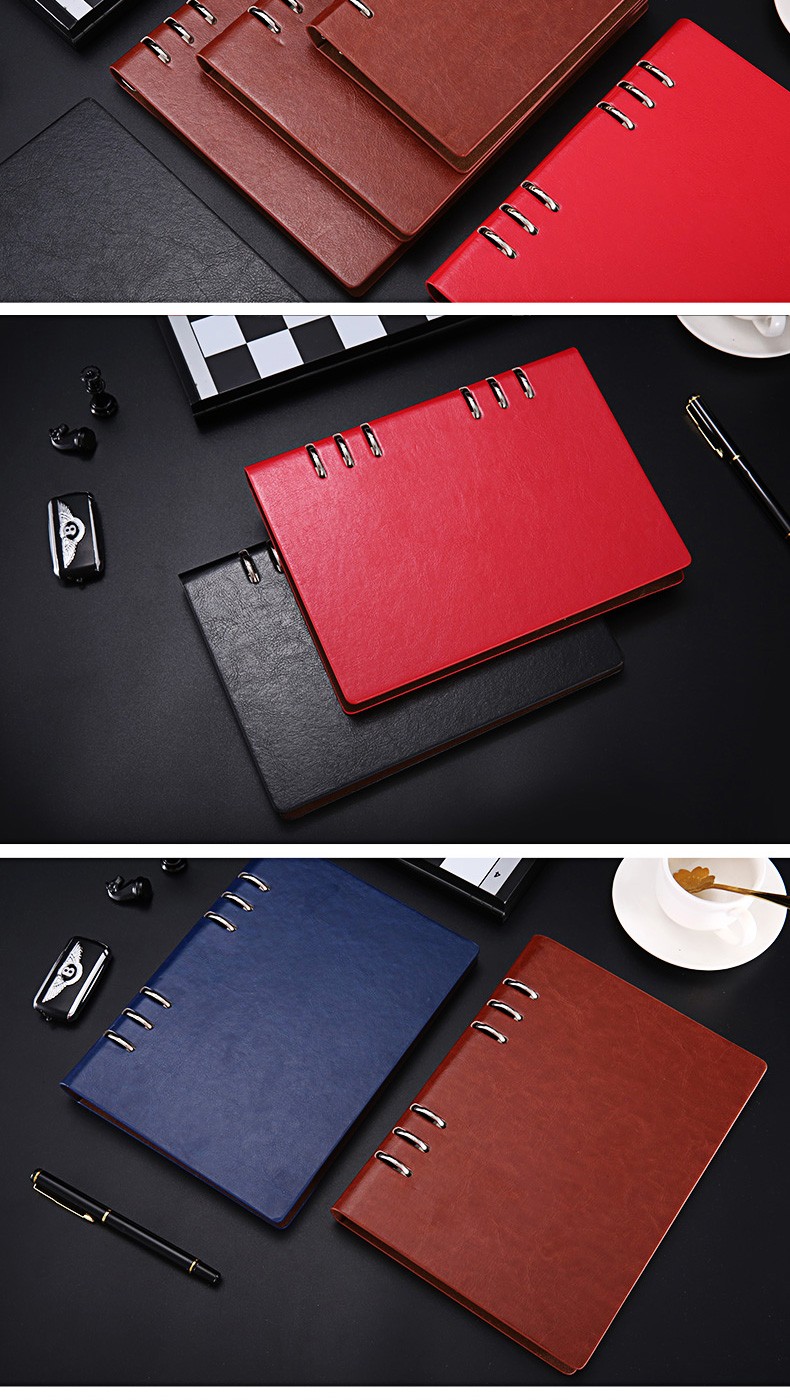 A5活页笔记本子简约大学生b5商务本文具加厚记事本可拆卸活页本子详情图9