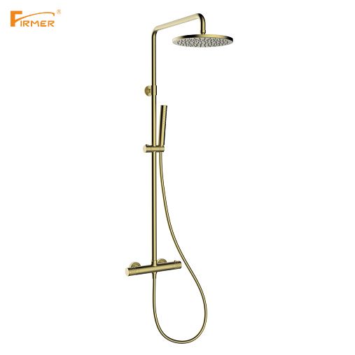 FIRMER copper material, light luxury style, high-quality bathroom shower faucet set, retractable showerhead