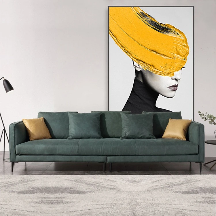Modern light luxury minimalist figure wall paintings, large-sized decorative paintings for modern living rooms, industrial-style super-large floor-to-ceiling wall paintings detail image 3