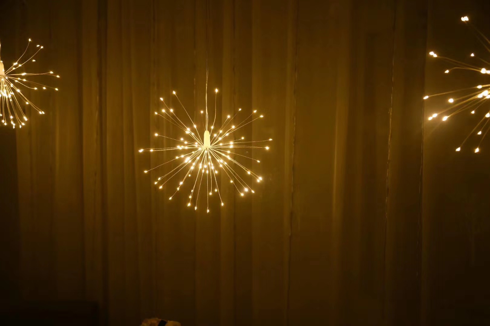 烟花灯LED蒲公英户外防水满天星星烟花铜线灯串遥控圣诞装饰彩灯细节图