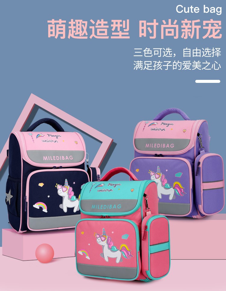 Cross-border foreign trade schoolbag, Russian space bag, primary school schoolbag, children can open and reduce the burden detail image 1