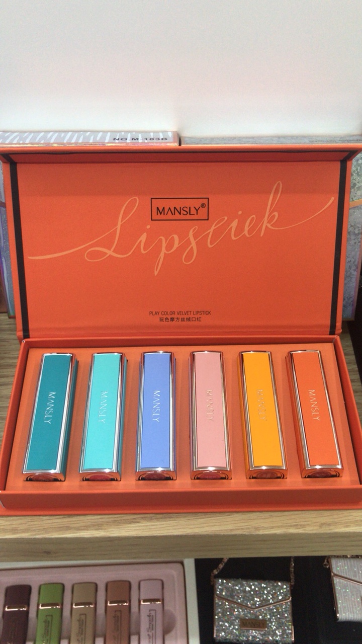 Mansili Color Mofang Velvet Lipstick 💄M-198A one box of ⑥ sticks, no color clash every day *⸜(•ᴗ•)⸝* One touch of color on the lips, presenting a charming beauty