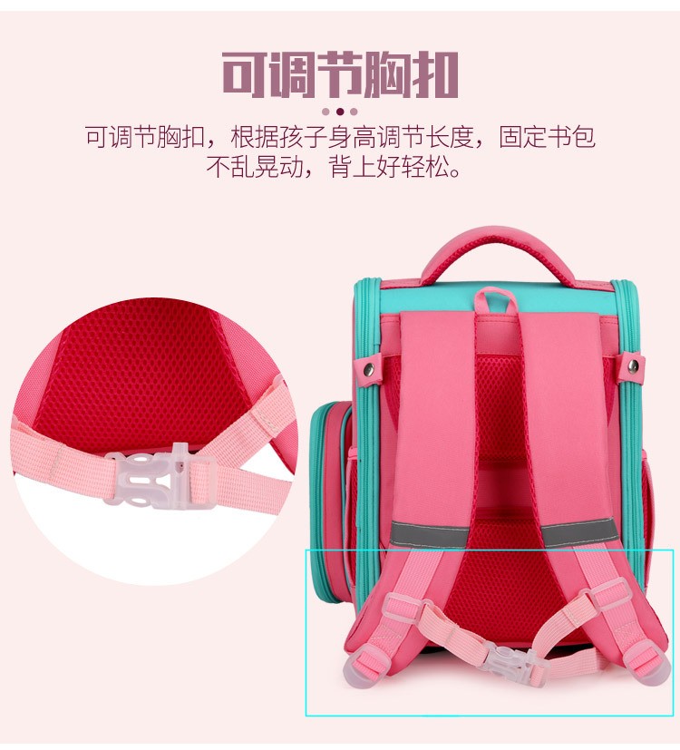 Cross-border foreign trade schoolbag, Russian space bag, primary school schoolbag, children can open and reduce the burden detail image 13