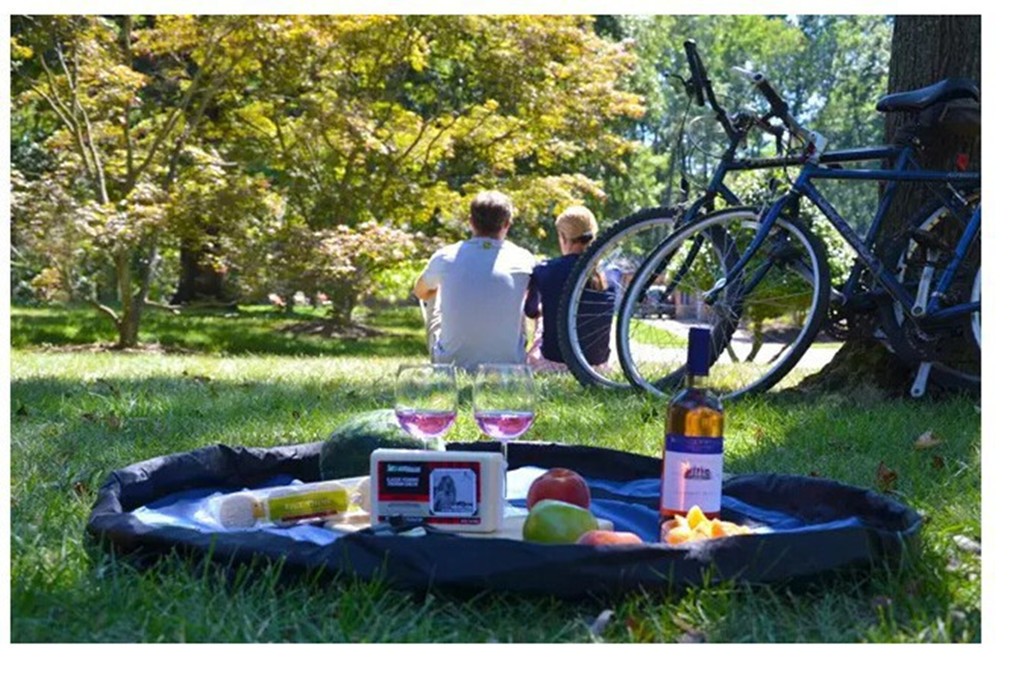 TS防水大容量一秒快速整理袋便携束口抽绳地垫两用 摆地摊收纳袋详情图5