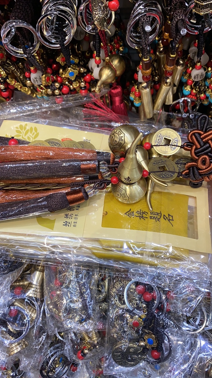 纯铜真品五帝钱门对门中国吉祥结铜葫芦挂件压门槛铜钱六帝钱古币 
