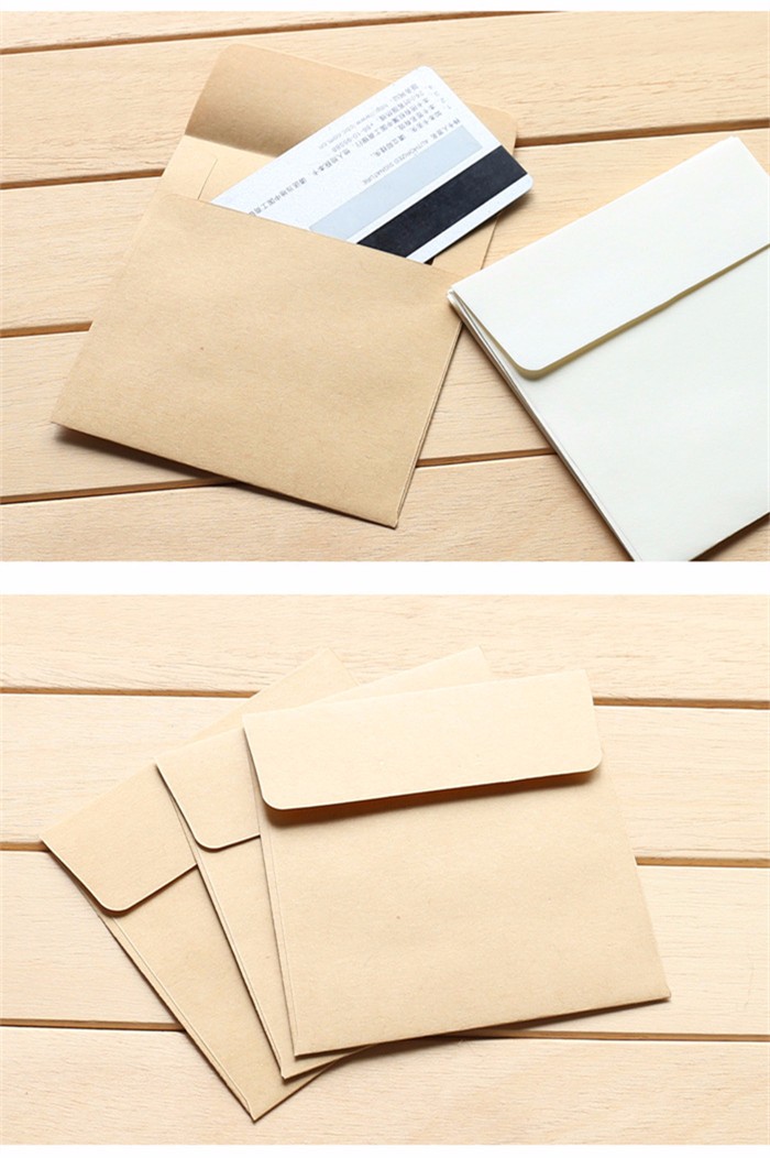 Brown Paper/Black Card/Beige Small Envelope Vintage Plain Invitation Card Envelope Plain Blank 10*10 Envelope Specification drawing