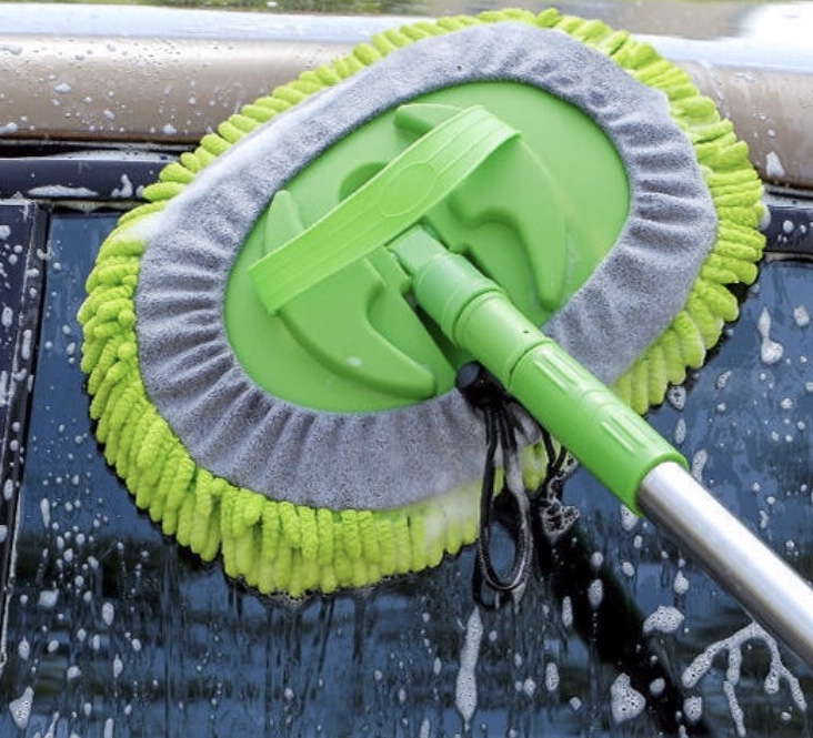 洗车工具可伸缩洗车拖把绿色耐用汽车用品 / 美容养护 / 汽车清洁工具