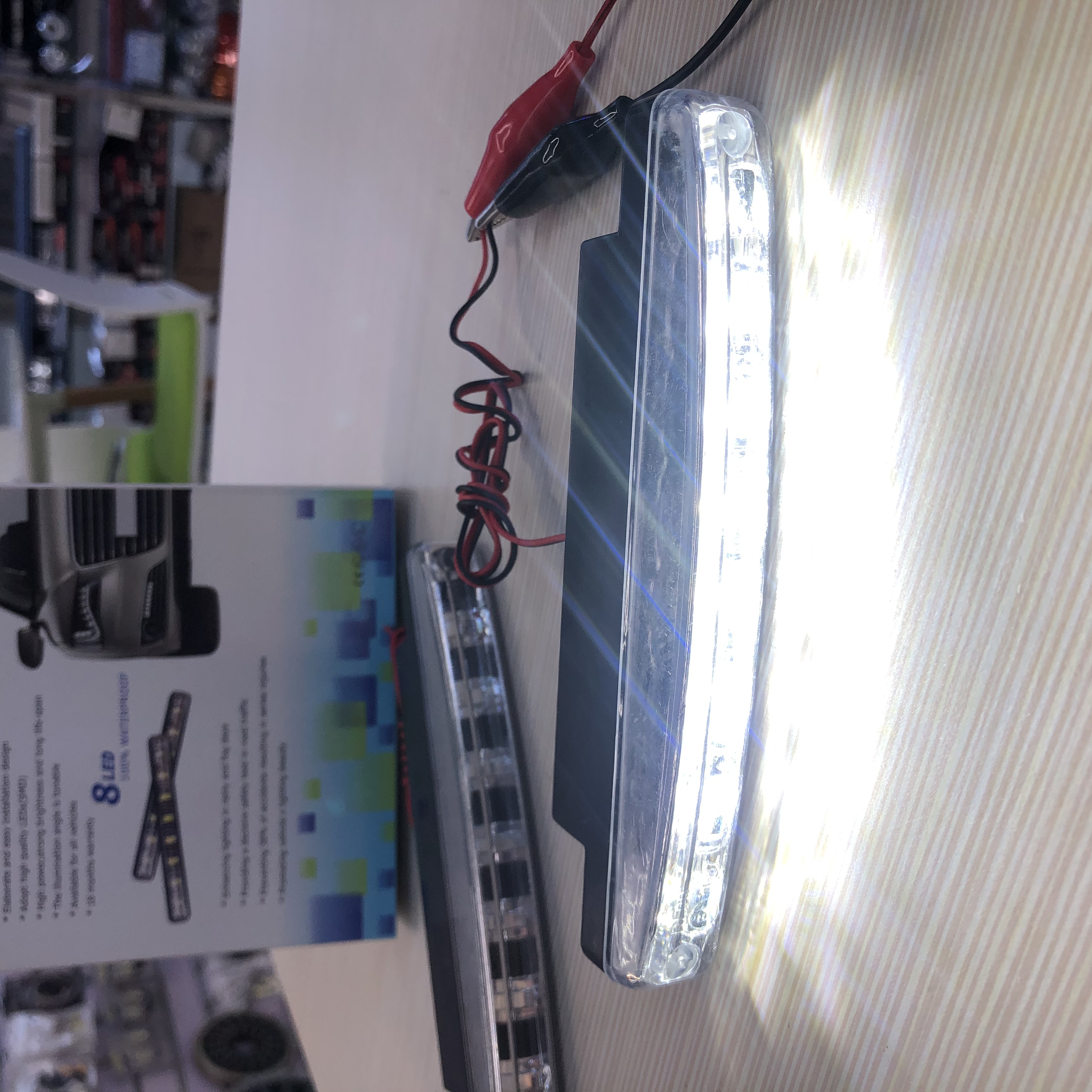 Car LED daytime running lights, ultra-bright 8-lamp driving lights, modified fog lights, decorative lights, white light undefined